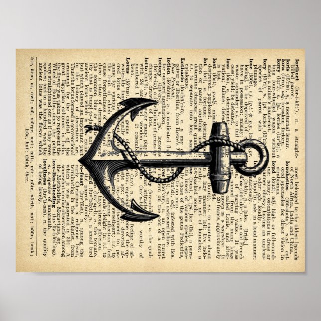 Anchor Book Page Art Poster (Front)