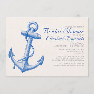 Anchor Bridal Shower Invitations