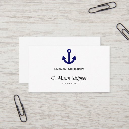 Customizable Anchor Business Cards