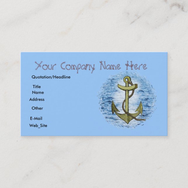 Anchor,business card (Front)