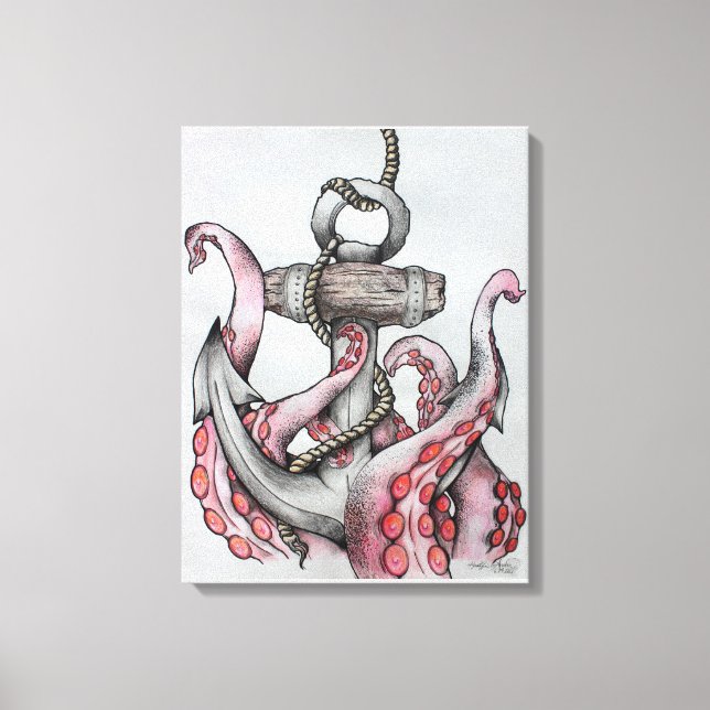 Anchor Canvas Drawing Print (Front)