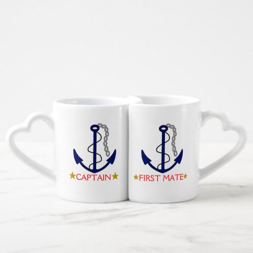 Anchor_Captain and First Mate 50th Anniversary Coffee Mug Set