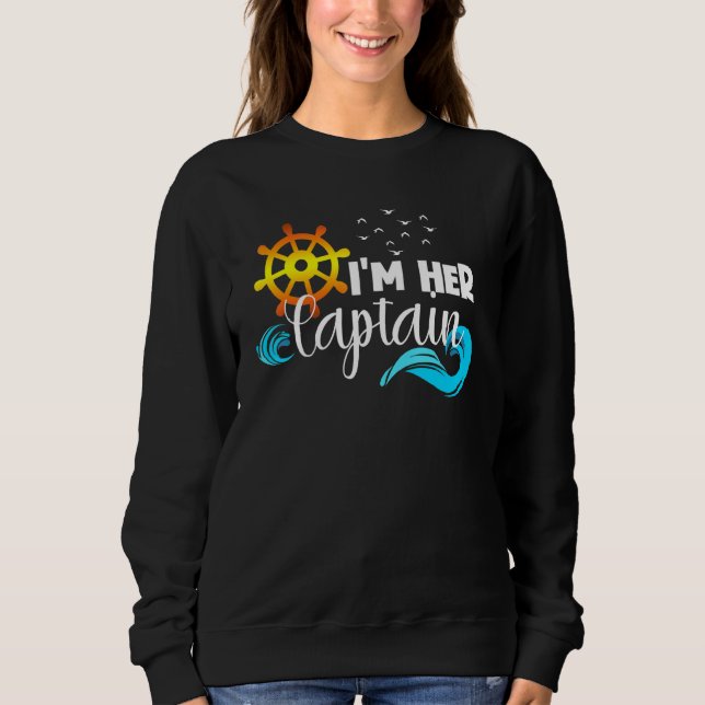Anchor Captain Couple Cruise Valentine's Day Match Sweatshirt (Front)