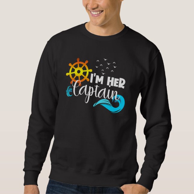 Anchor Captain Couple Cruise Valentine's Day Match Sweatshirt (Front)