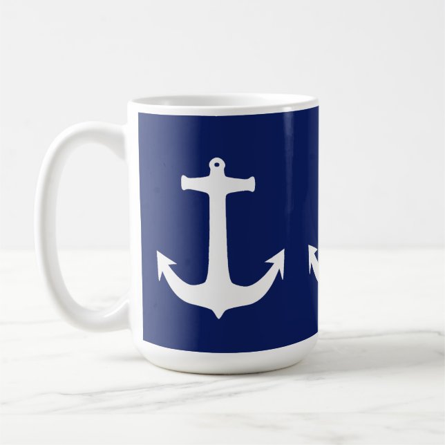 Anchor Captain Sail Sailing Maritime Sea Coffee Mug (Left)