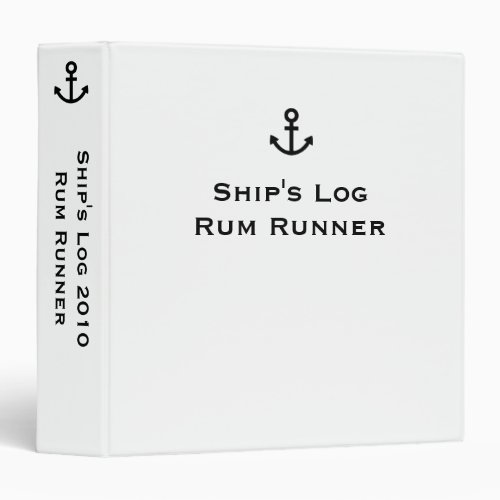 Anchor  Captains Log Changeable Year Binder
