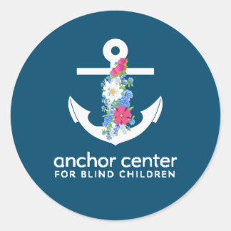 Anchor Center Flowers Sticker