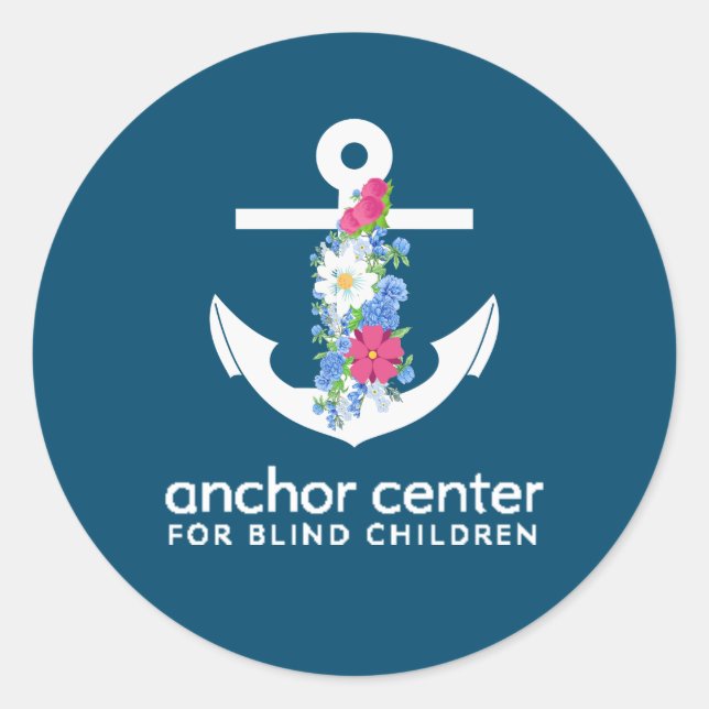 Anchor Center Flowers Sticker (Front)