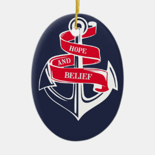 Anchor Ceramic Ornament