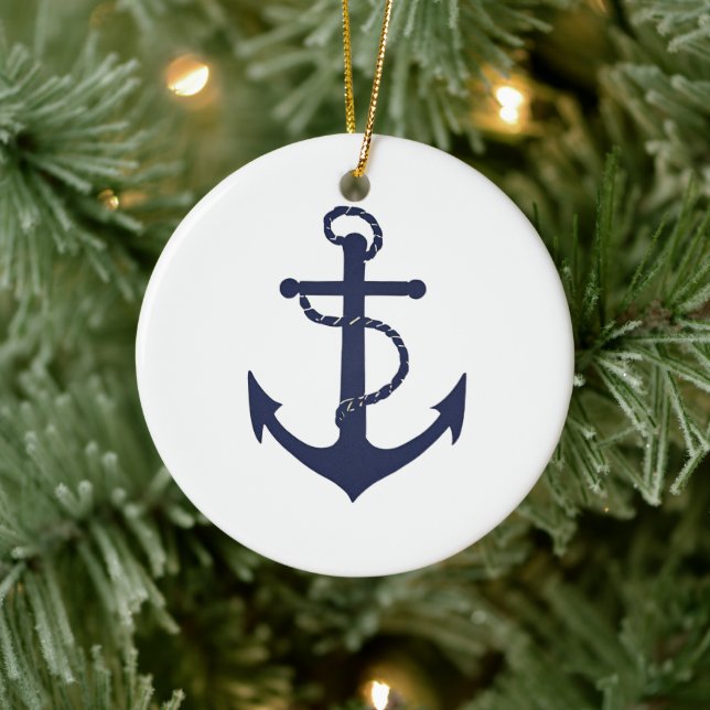 Anchor Ceramic Ornament (Tree)