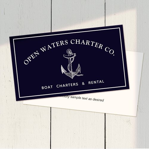 Anchor Charter Boat Business Card