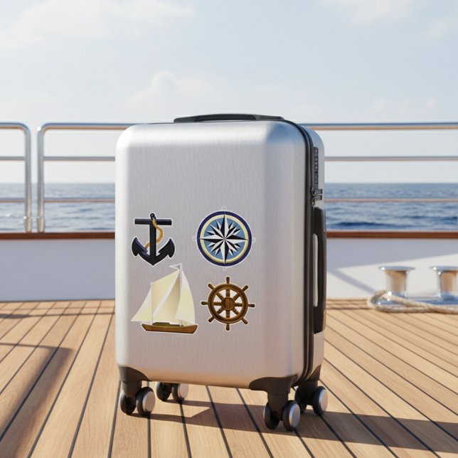 Anchor, Compass Rose, Boat and Ship's Helm Sticker (Creator Uploaded)