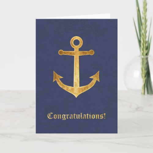 Anchor Congratulations Card