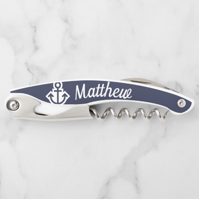 Anchor Corkscrew Bridal Party Gift (Front)