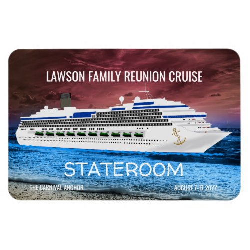 Anchor Cruise Ship Stateroom Door Marker Reunion Magnet