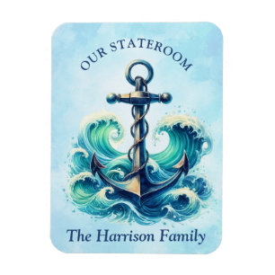 Anchor Cruise Ship Stateroom Magnet