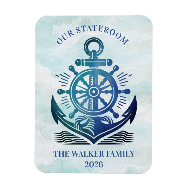 Anchor Cruise Ship Stateroom Magnet (Vertical)
