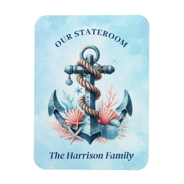 Anchor Cruise Ship Stateroom Magnet (Vertical)
