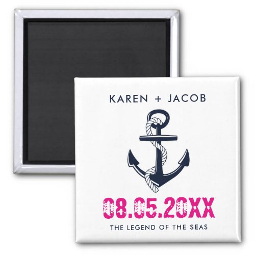 Anchor Cruise Ship Wedding Favor Magnets