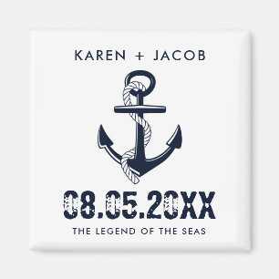Anchor Cruise Ship Wedding Favor Magnets