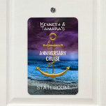 Anchor Cruise Stateroom Door Marker Anniversary Magnet<br><div class="desc">cruise anchor wedding anniversary water gold ship ocean cruise trip stateroom door marker couple coupless</div>