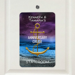 Anchor Cruise Stateroom Door Marker Anniversary Magnet