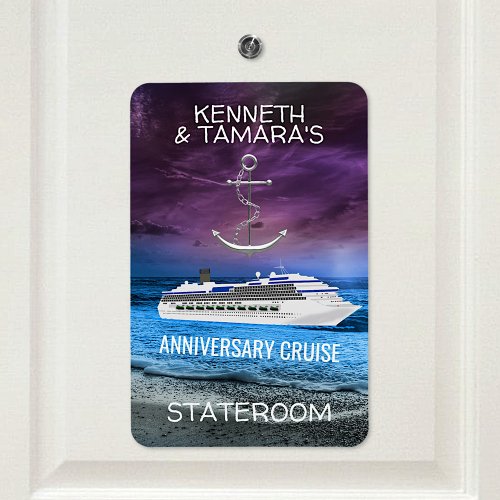 Anchor Cruise Stateroom Door Marker Anniversary Magnet