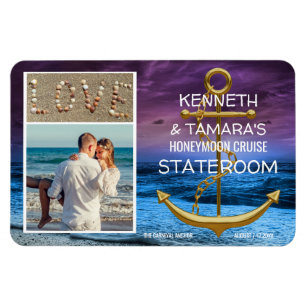 Anchor Cruise Stateroom Door Marker Honeymoon Love Magnet