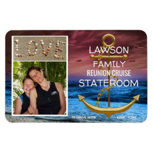 Anchor Cruise Stateroom Door Marker Reunion Photo Magnet