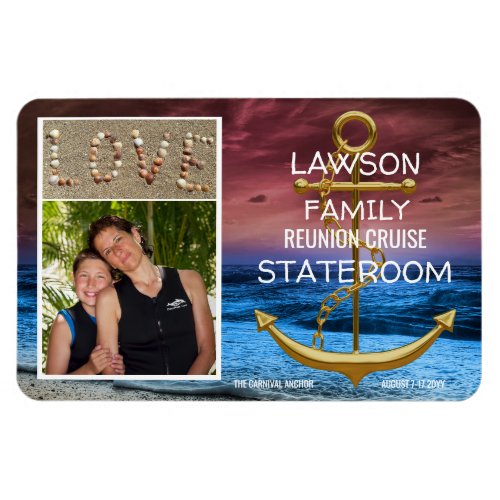 Anchor Cruise Stateroom Door Marker Reunion Photo Magnet