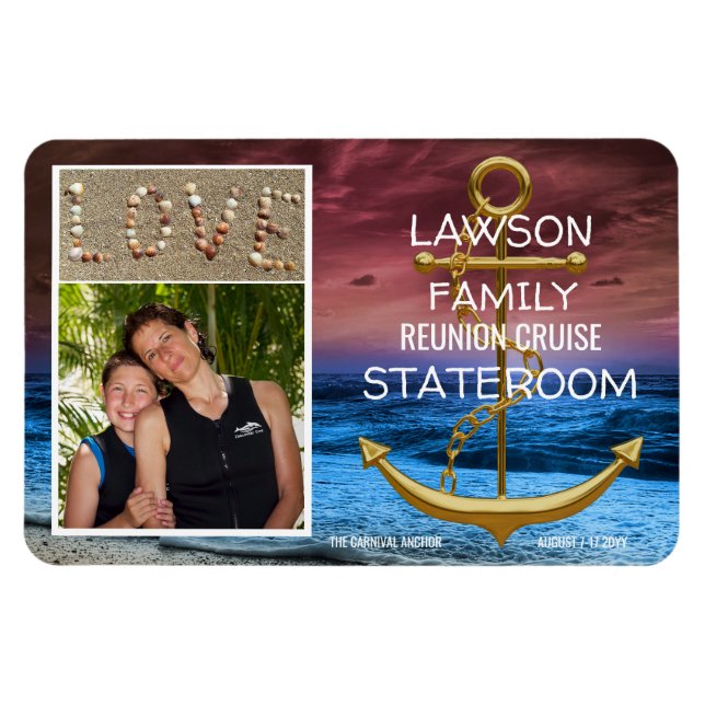 Anchor Cruise Stateroom Door Marker Reunion Photo Magnet (Horizontal)