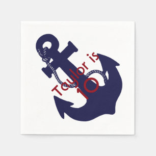 Anchor custom cocktail napkin