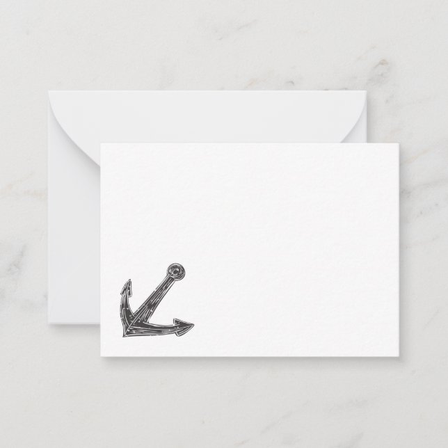 Anchor cute design  note card (Front)