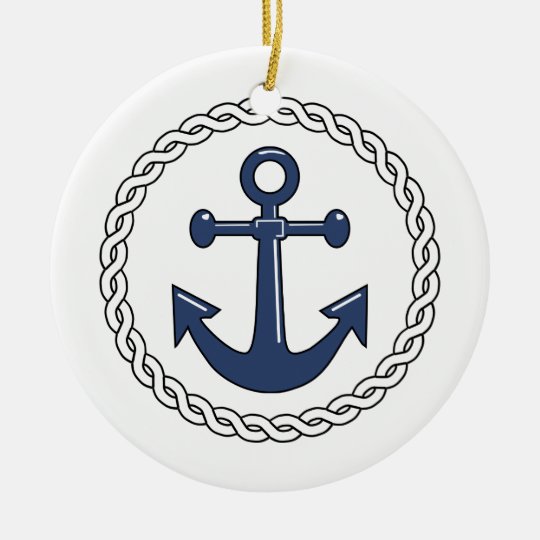 Anchor Dated Christmas Ornament