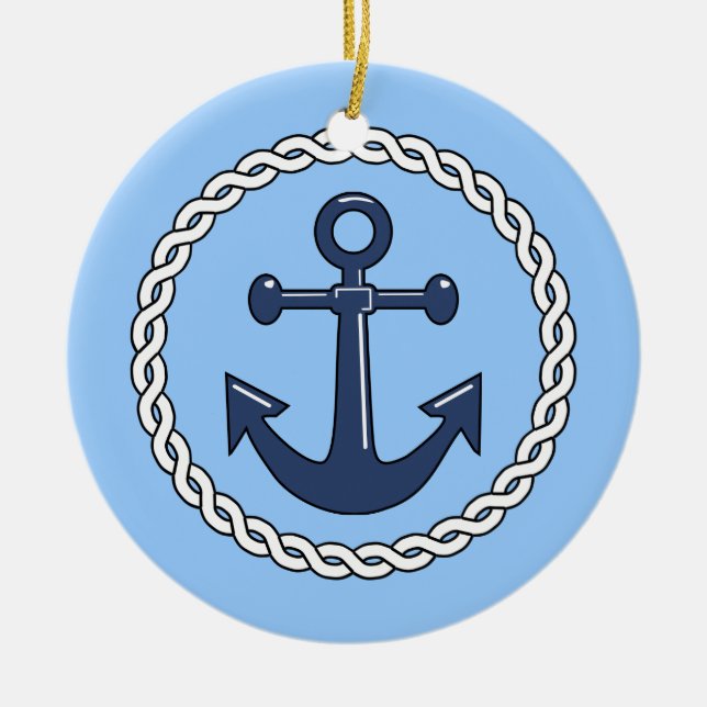 Anchor Dated Christmas Ornament (Front)