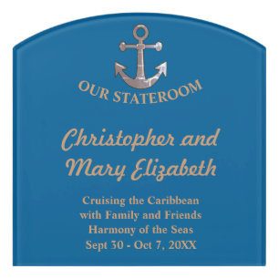 Anchor Deluxe Custom Stateroom Door Marker Door Sign