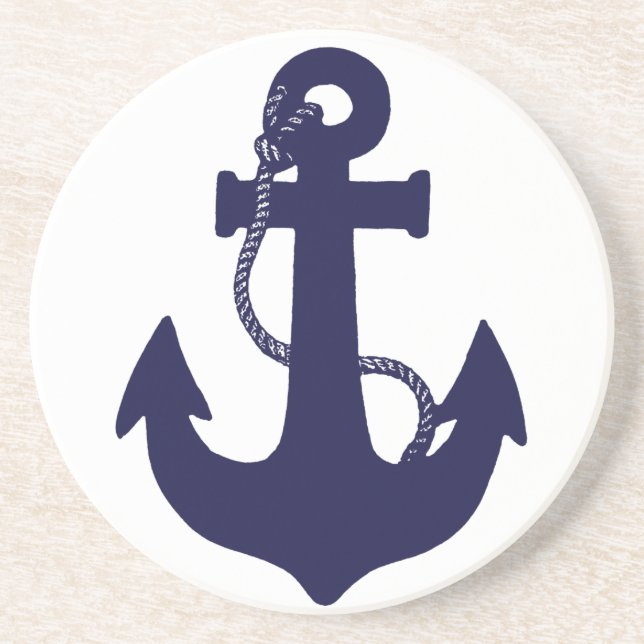 Anchor design drink coaster (Front)