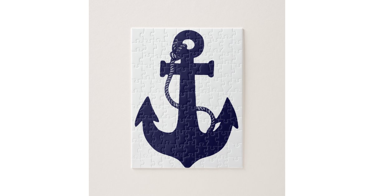 Anchor design jigsaw puzzle Zazzle