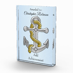 Anchor Design Personalised Acrylic Award