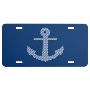 Anchor Design ...with you color background. License Plate