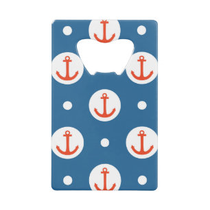 Anchor Dots Credit Card Bottle Opener