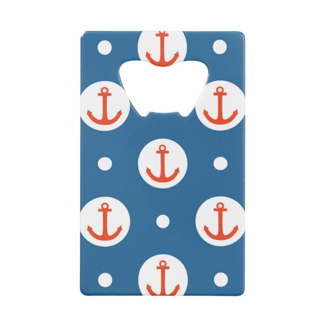 Anchor Dots Credit Card Bottle Opener (Front)