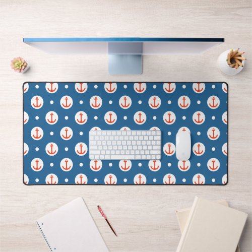 Anchor Dots Desk Mat