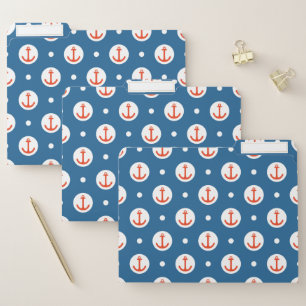 Anchor Dots File Folder