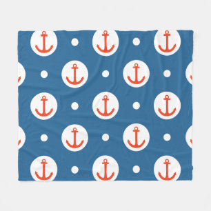Anchor Dots Fleece Blanket