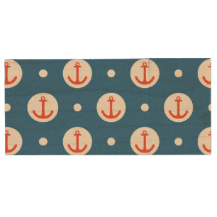 Anchor Dots Wood Flash Drive
