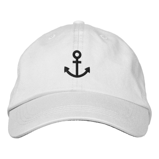 Anchor Embroidered Baseball Hat (Front)