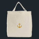 Anchor Embroidered Tote Bag<br><div class="desc">xes brand design</div>