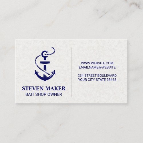 Anchor  Fishing Business Card