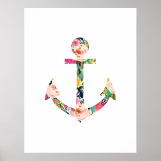 Anchor floral wall art nursery